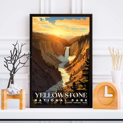 Yellowstone National Park Poster, Travel Art, Office Poster, Home Decor | S7 - image5